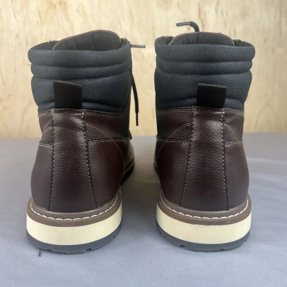 Alesbury Men's Size 11 Brown Faux Leather Ankle Boots Casual  Shoes Used
